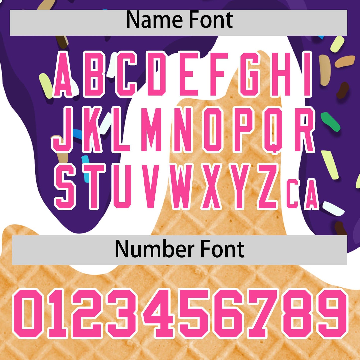 Custom Purple Ice Cream Cone Graffiti Pattern Fashion Authentic Baseball Jersey Limited