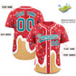 Custom Light Red Ice Cream Cone Graffiti Pattern Fashion Authentic Baseball Jersey Limited