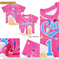 Custom Light Red Ice Cream Cone Graffiti Pattern Fashion Authentic Baseball Jersey Limited