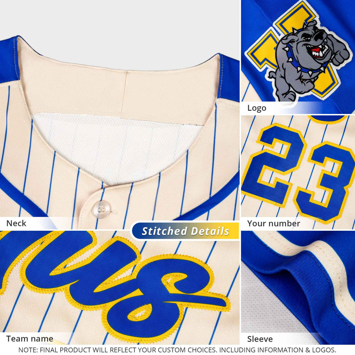 Custom Gray Royal Stripe Fashion Raglan Sleeves Authentic Baseball Jersey Limited