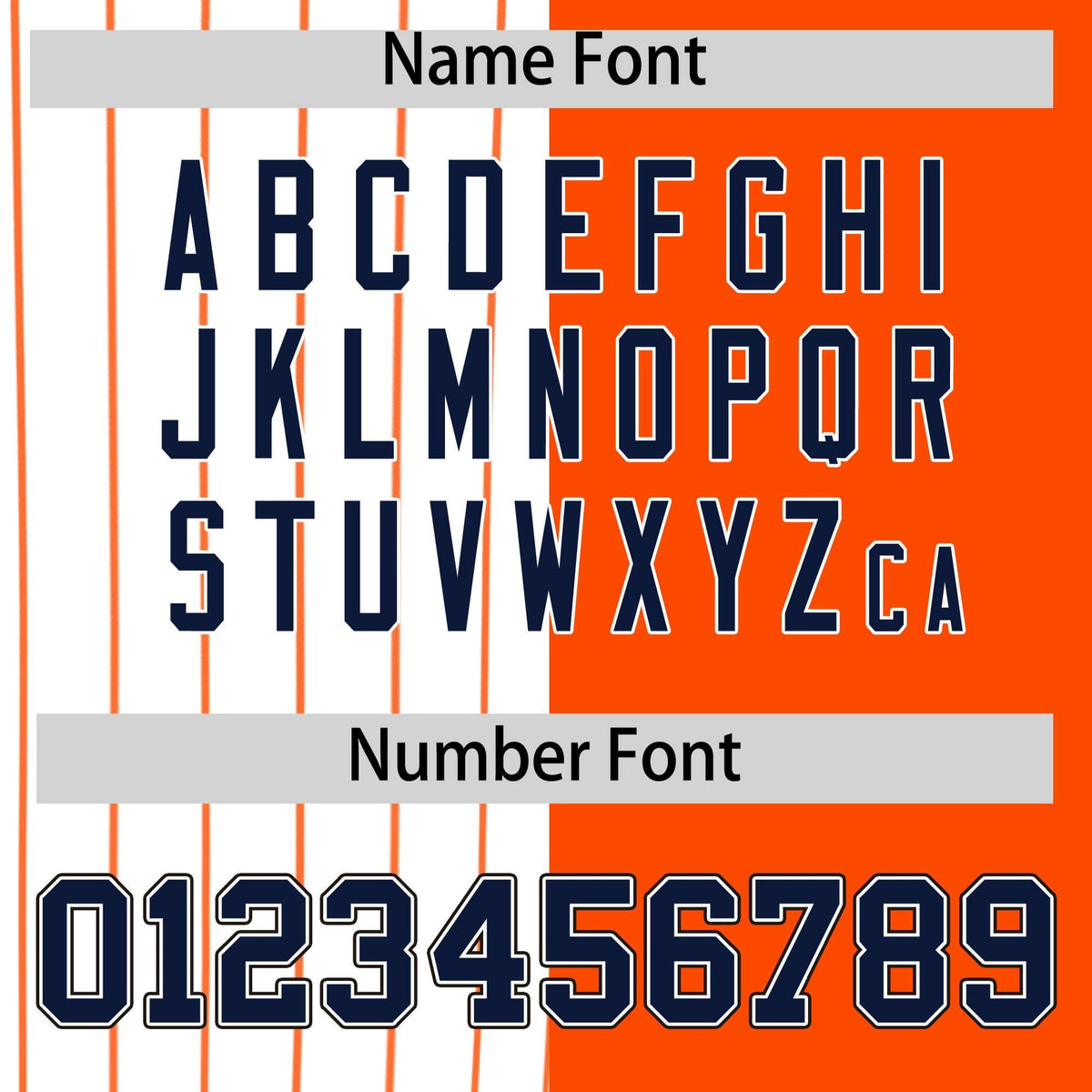 Custom White Orange and Navy Pinstripe Personalized Raglan Sleeves Authentic Baseball Jersey Limited