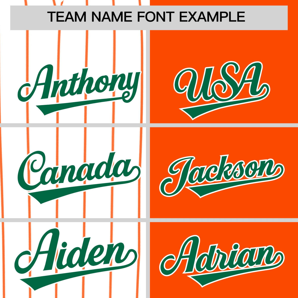 Custom White Orange and Kelly Green Pinstripe Personalized Raglan Sleeves Authentic Baseball Jersey Limited