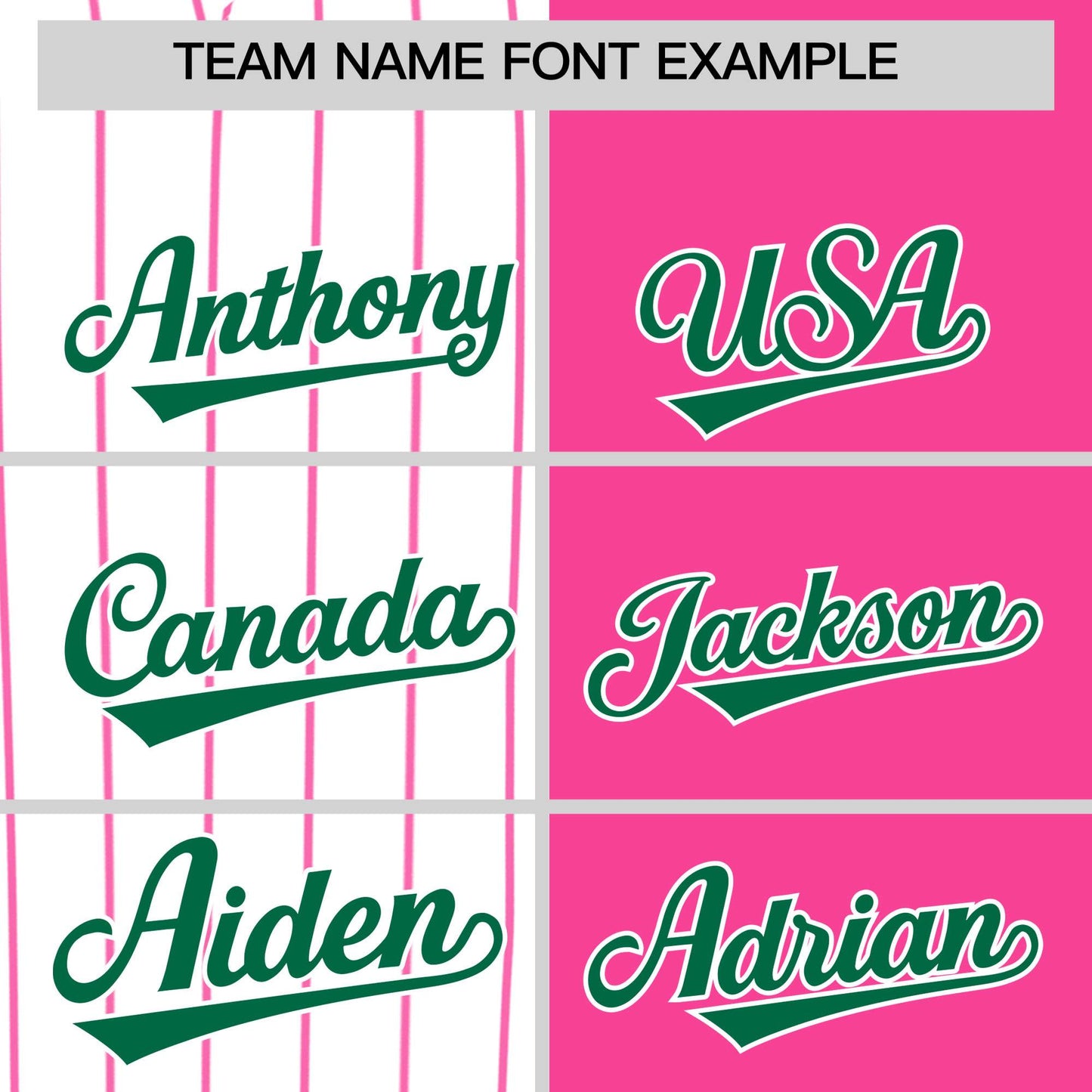 Custom White Pink and Kelly Green Pinstripe Personalized Raglan Sleeves Authentic Baseball Jersey Limited