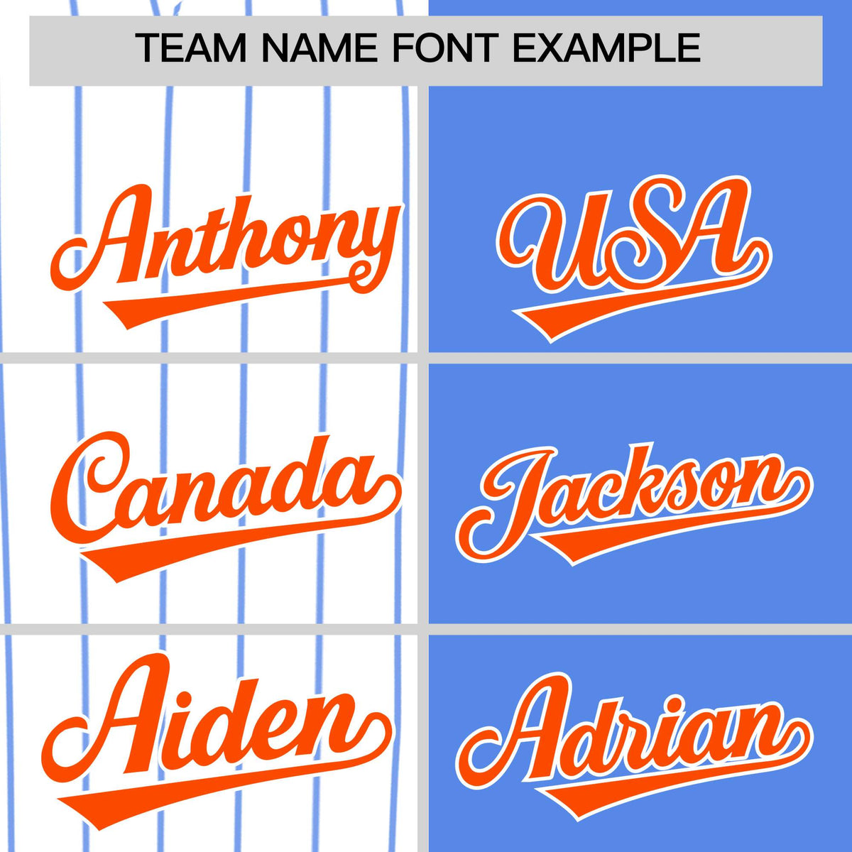 Custom White Powder Blue and Orange Pinstripe Personalized Raglan Sleeves Authentic Baseball Jersey Limited