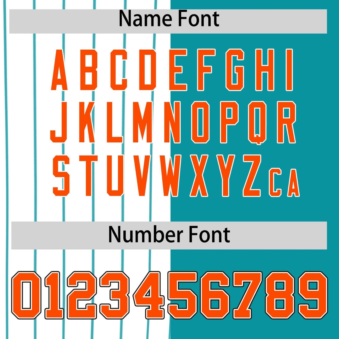 Custom White Aqua and Orange Pinstripe Personalized Raglan Sleeves Authentic Baseball Jersey Limited