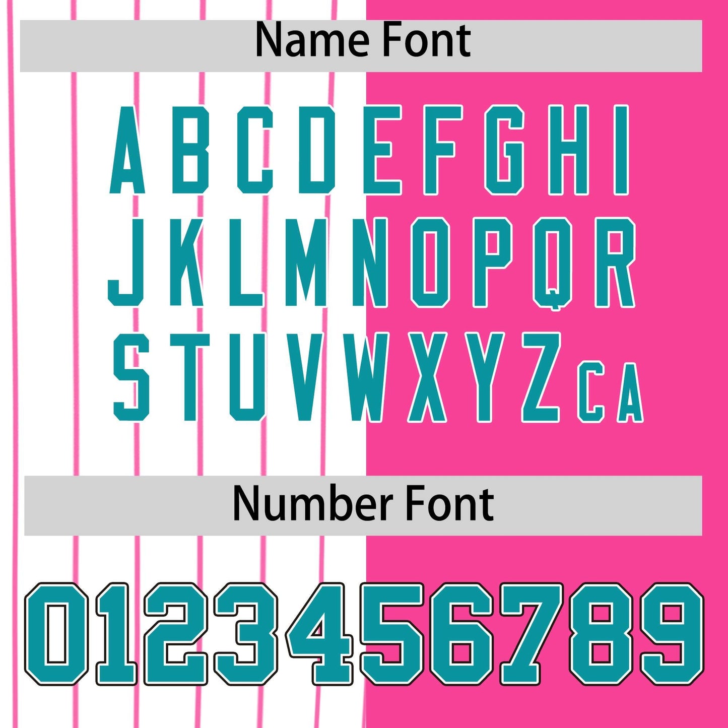 Custom White Pink and Aqua Pinstripe Personalized Raglan Sleeves Authentic Baseball Jersey Limited