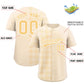 Custom Cream Rhombus Design Authentic Baseball Jersey Limited