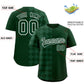 Custom Green Rhombus Design Authentic Baseball Jersey Limited