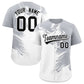 Custom Gray White Personalized Ink Pattern Authentic Baseball Jersey