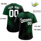 Custom Green Black Personalized Ink Pattern Authentic Baseball Jersey Limited