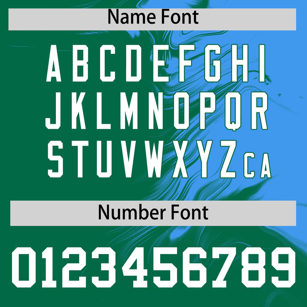 Custom Powder Blue Kelly Green Personalized Ink Pattern Authentic Baseball Jersey Limited