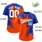 Custom Royal Orange Personalized Ink Pattern Authentic Baseball Jersey Limited