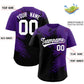 Custom Purple Black Personalized Ink Pattern Authentic Baseball Jersey Limited