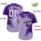 Custom Purple Light Purple Personalized Ink Pattern Authentic Baseball Jersey Limited