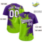 Custom Purple Neon Green Personalized Ink Pattern Authentic Baseball Jersey Limited