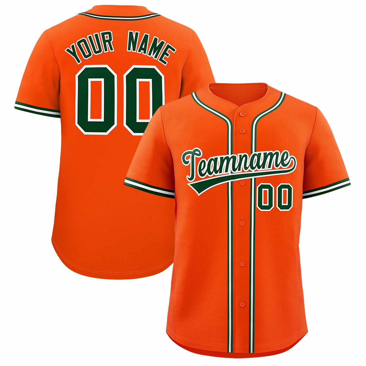 Custom Orange Classic Style Authentic Baseball Jersey