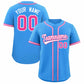 Custom Powder Blue Classic Style Authentic Baseball Jersey