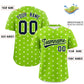 Custom Neon Green White Personalized Polka Dot Graffiti Pattern Authentic Baseball Jersey Limited