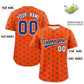 Custom Orange Royal Personalized Polka Dot Graffiti Pattern Authentic Baseball Jersey Limited