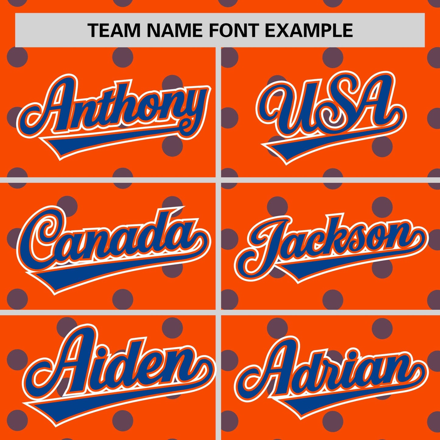 Custom Orange Royal Personalized Polka Dot Graffiti Pattern Authentic Baseball Jersey Limited