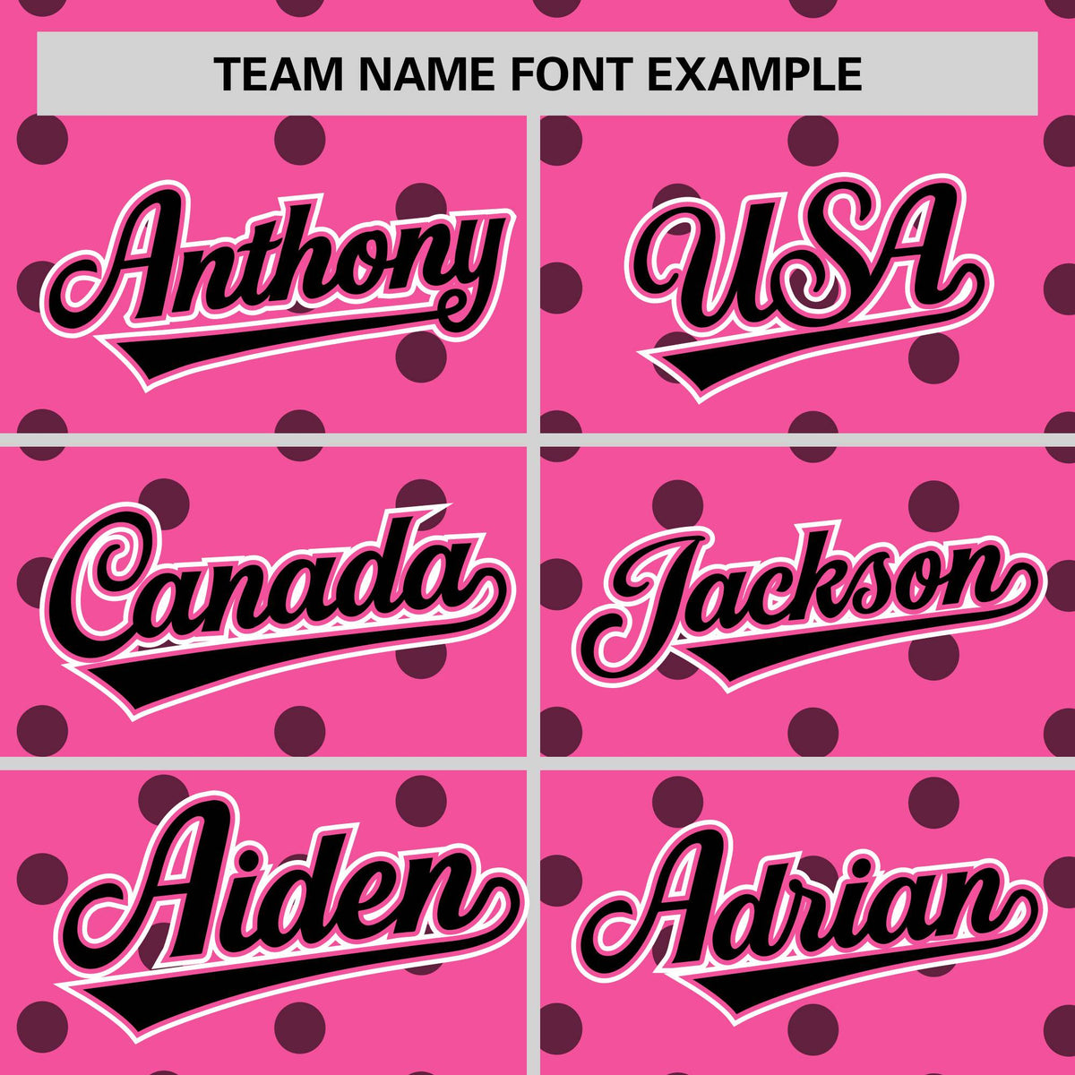 Custom Pink Black Personalized Polka Dot Graffiti Pattern Authentic Baseball Jersey Limited