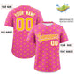 Custom Pink Gold Personalized Polka Dot Graffiti Pattern Authentic Baseball Jersey Limited