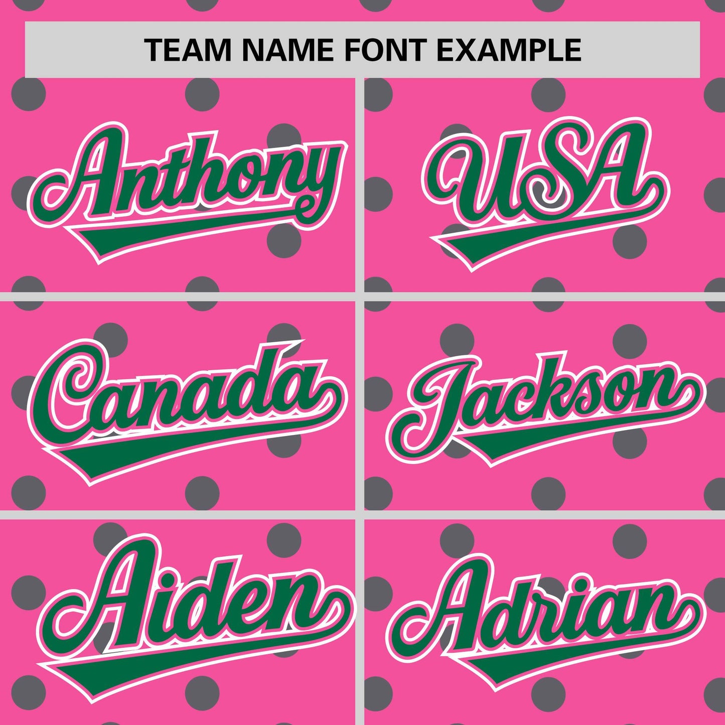Custom Pink Kelly Green Personalized Polka Dot Graffiti Pattern Authentic Baseball Jersey Limited