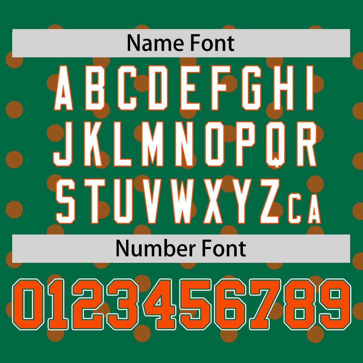 Custom Kelly Green Orange Personalized Polka Dot Graffiti Pattern Authentic Baseball Jersey Limited