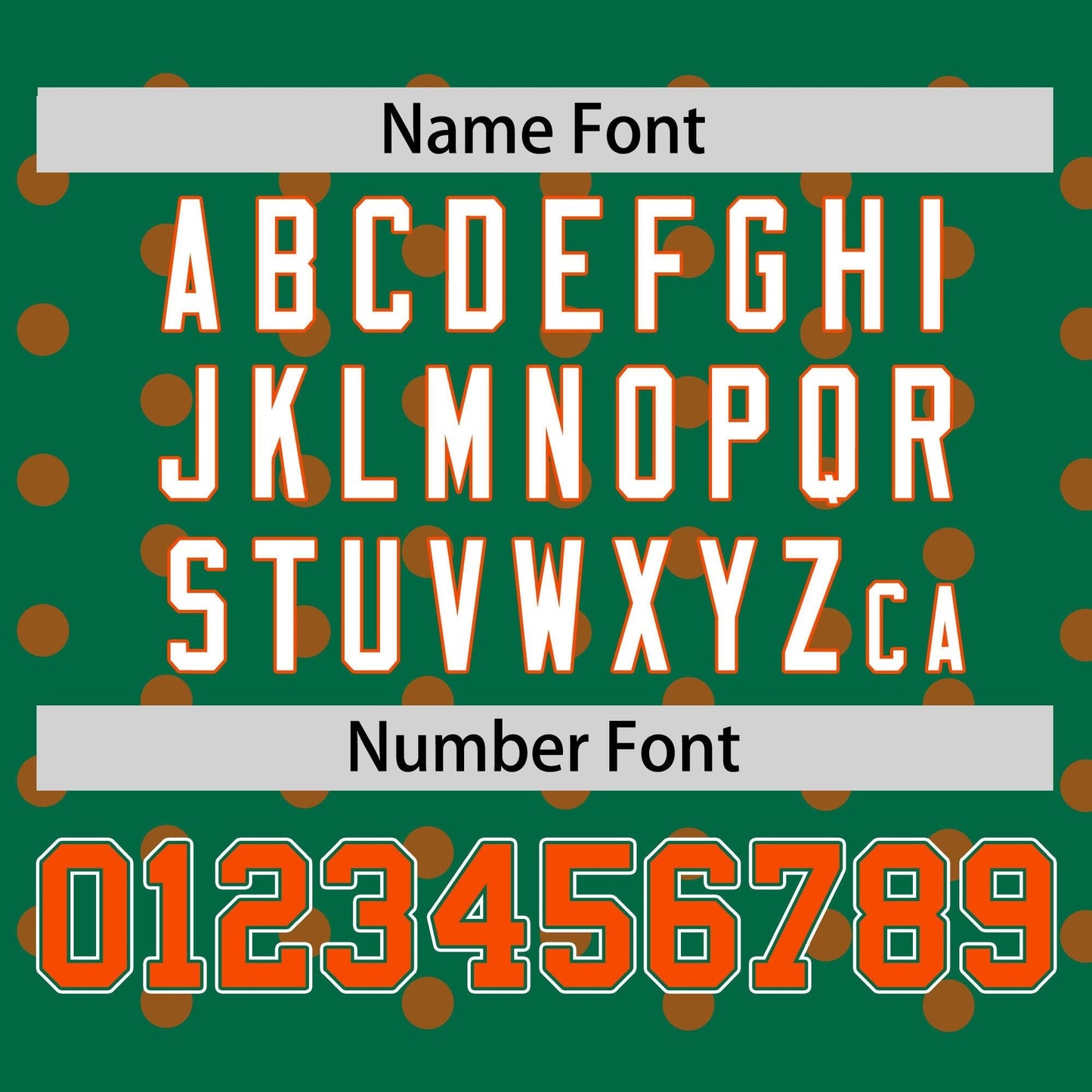 Custom Kelly Green Orange Personalized Polka Dot Graffiti Pattern Authentic Baseball Jersey Limited