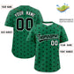 Custom Kelly Green Black Personalized Polka Dot Graffiti Pattern Authentic Baseball Jersey Limited