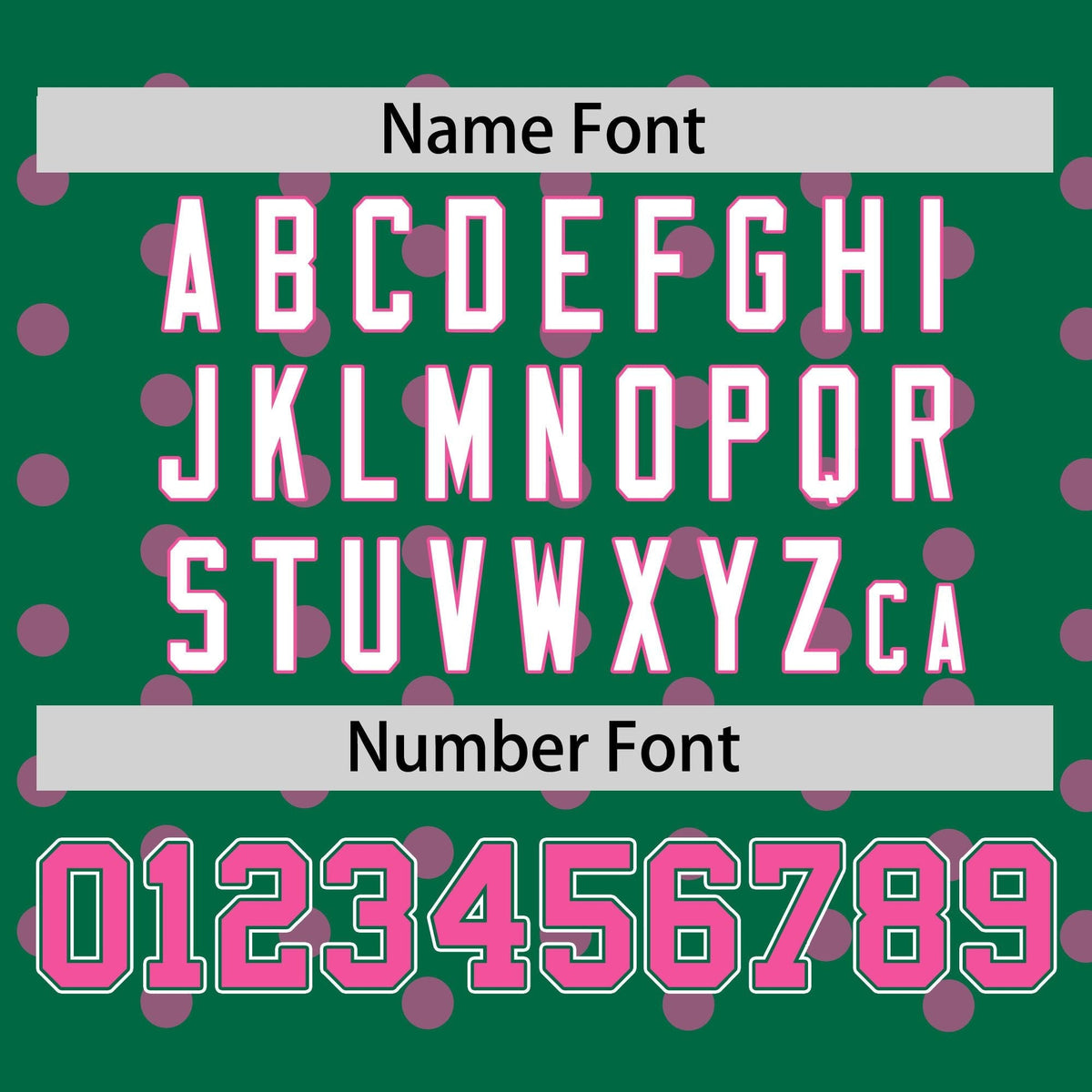 Custom Kelly Green Pink Personalized Polka Dot Graffiti Pattern Authentic Baseball Jersey Limited