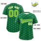 Custom Kelly Green Neon Green Personalized Polka Dot Graffiti Pattern Authentic Baseball Jersey Limited