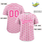 Custom Light Pink Pink Personalized Polka Dot Graffiti Pattern Authentic Baseball Jersey Limited