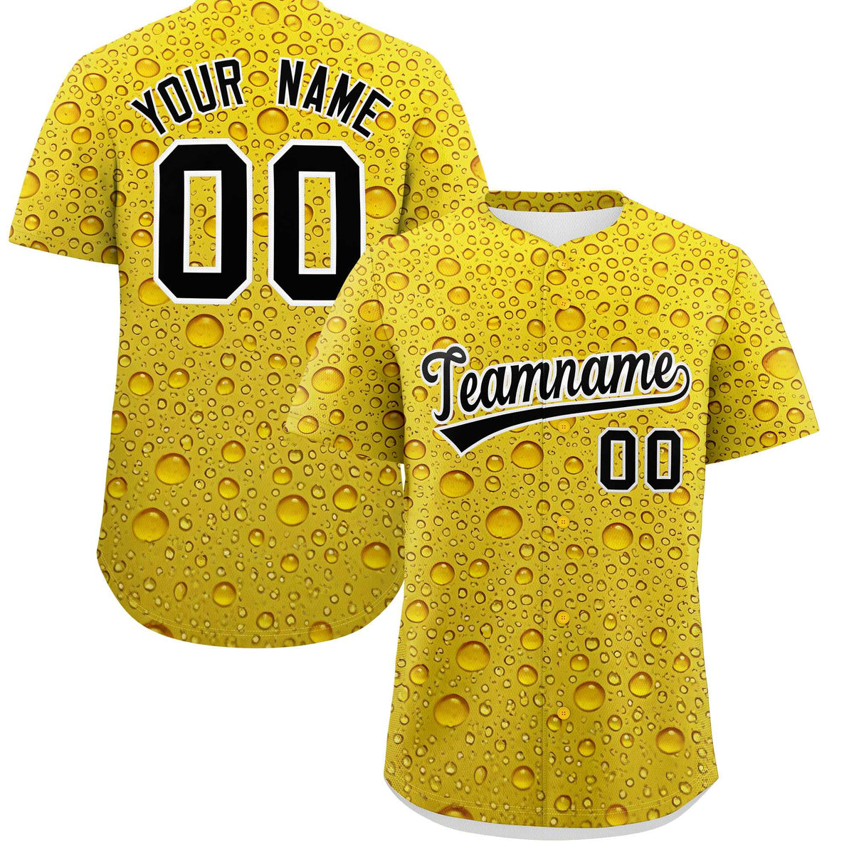 Custom Gold Personalized Beer Day Shirt Parties Baseball Jersey