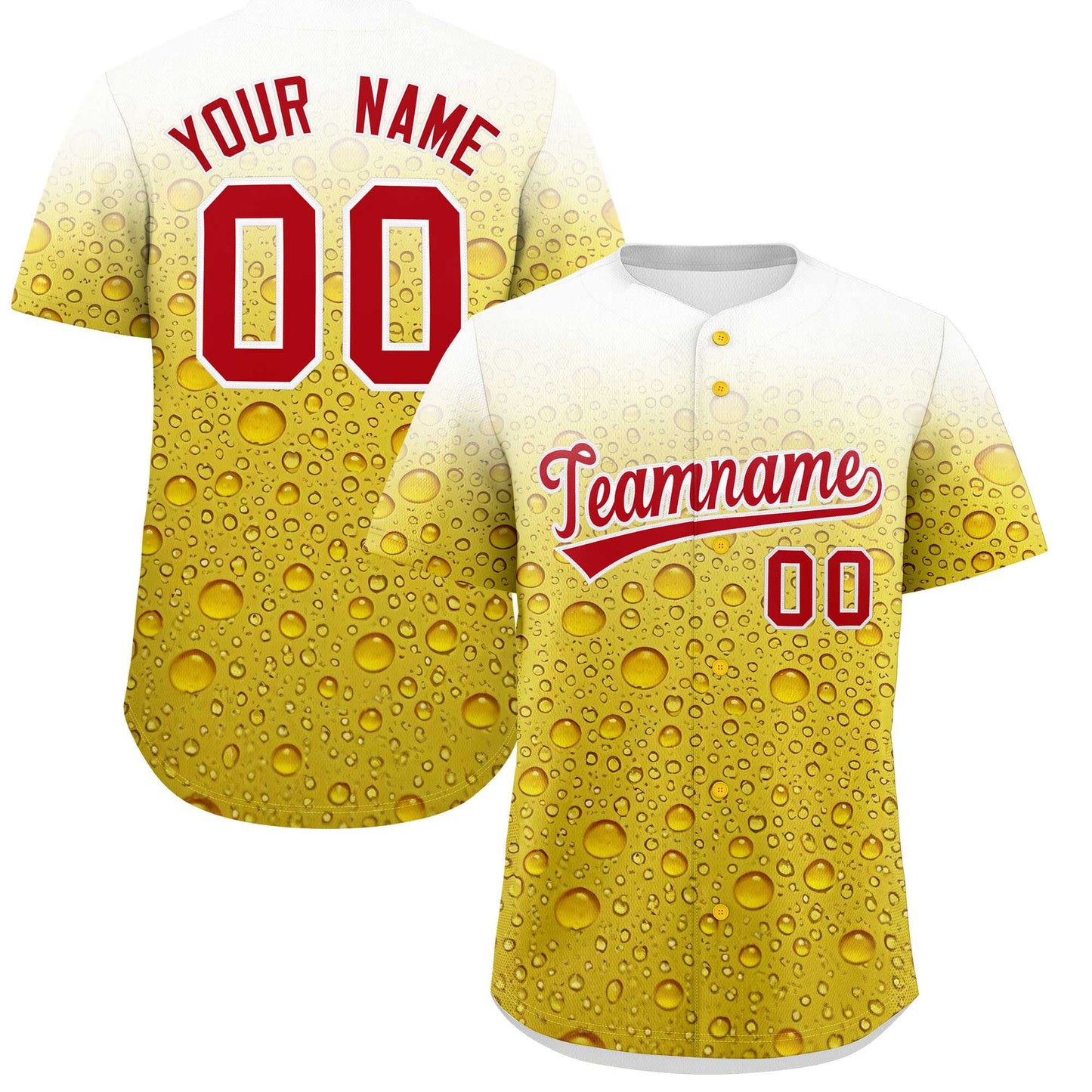 Custom Gold Personalized Beer Day Shirt Parties Baseball Jersey