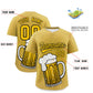 Custom Old Gold Personalized Beer Day Shirt Parties Baseball Jersey Limited