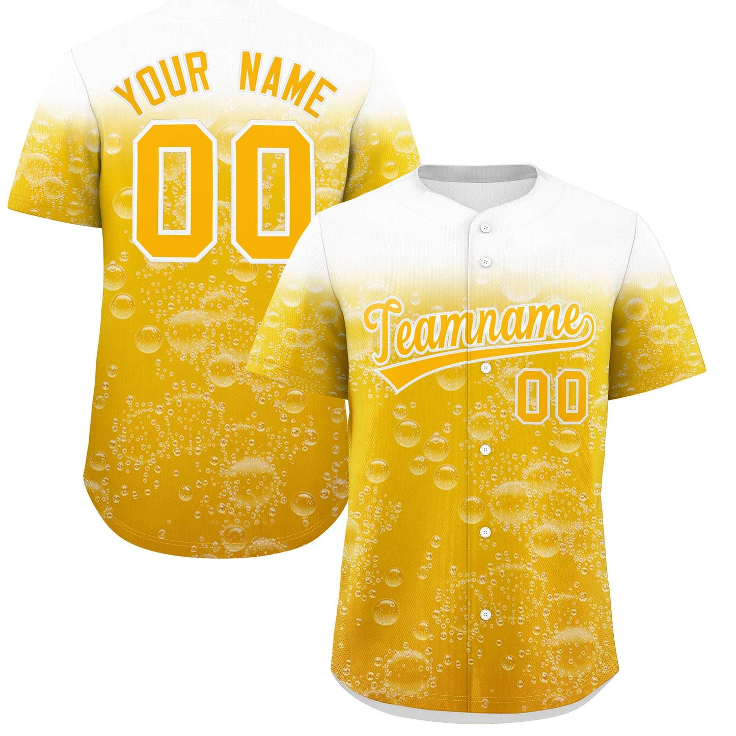 Custom Gold Personalized Beer Day Shirt Parties Baseball Jersey