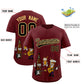 Custom Burgundy Personalized Beer Day Shirt Parties Baseball Jersey Limited