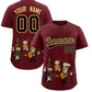 Custom Burgundy Personalized Beer Day Shirt Parties Baseball Jersey
