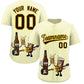 Custom Cream Personalized Beer Day Shirt Parties Baseball Jersey