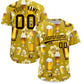 Custom Old Gold Personalized Beer Day Shirt Parties Baseball Jersey
