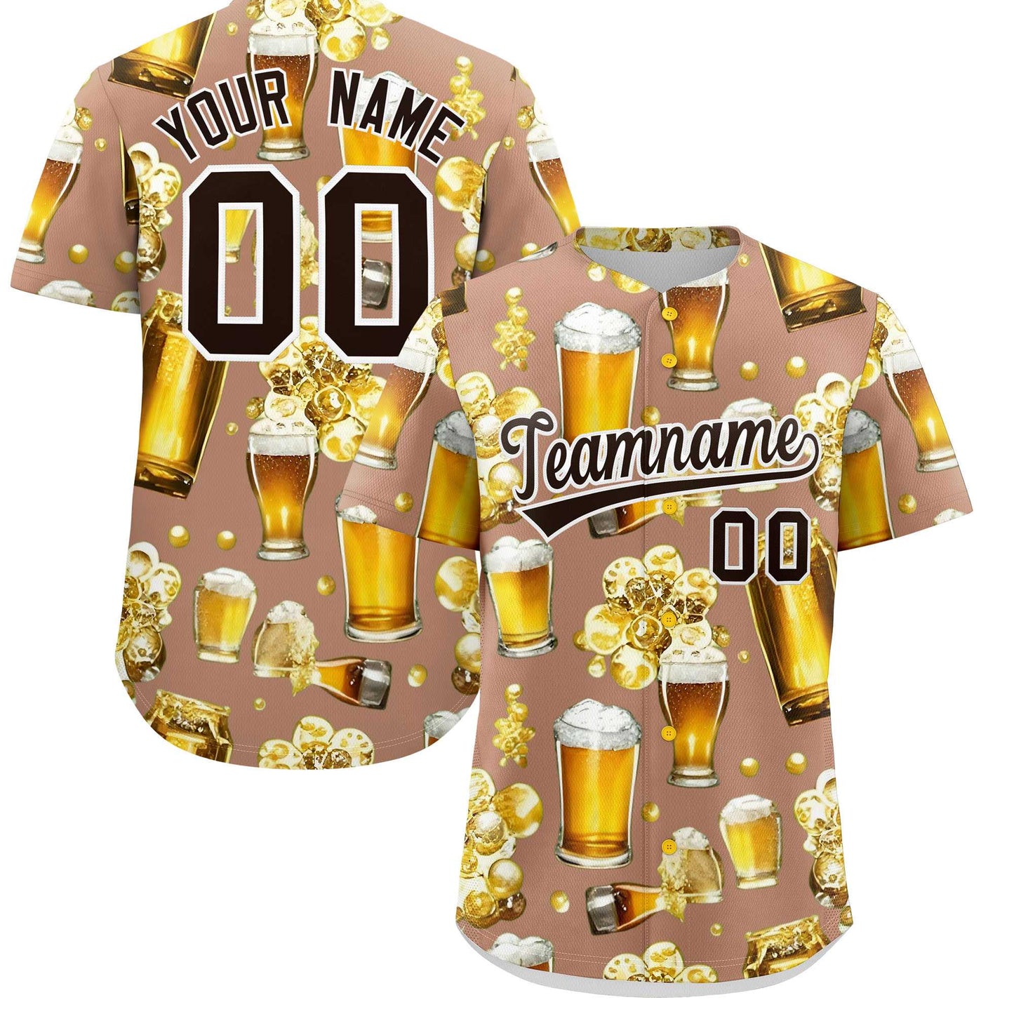 Custom Coffee Personalized Beer Day Shirt Parties Baseball Jersey