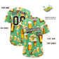 Custom Neon Green Personalized Beer Day Shirt Parties Baseball Jersey Limited