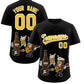 Custom Black Personalized Beer Day Shirt Parties Baseball Jersey