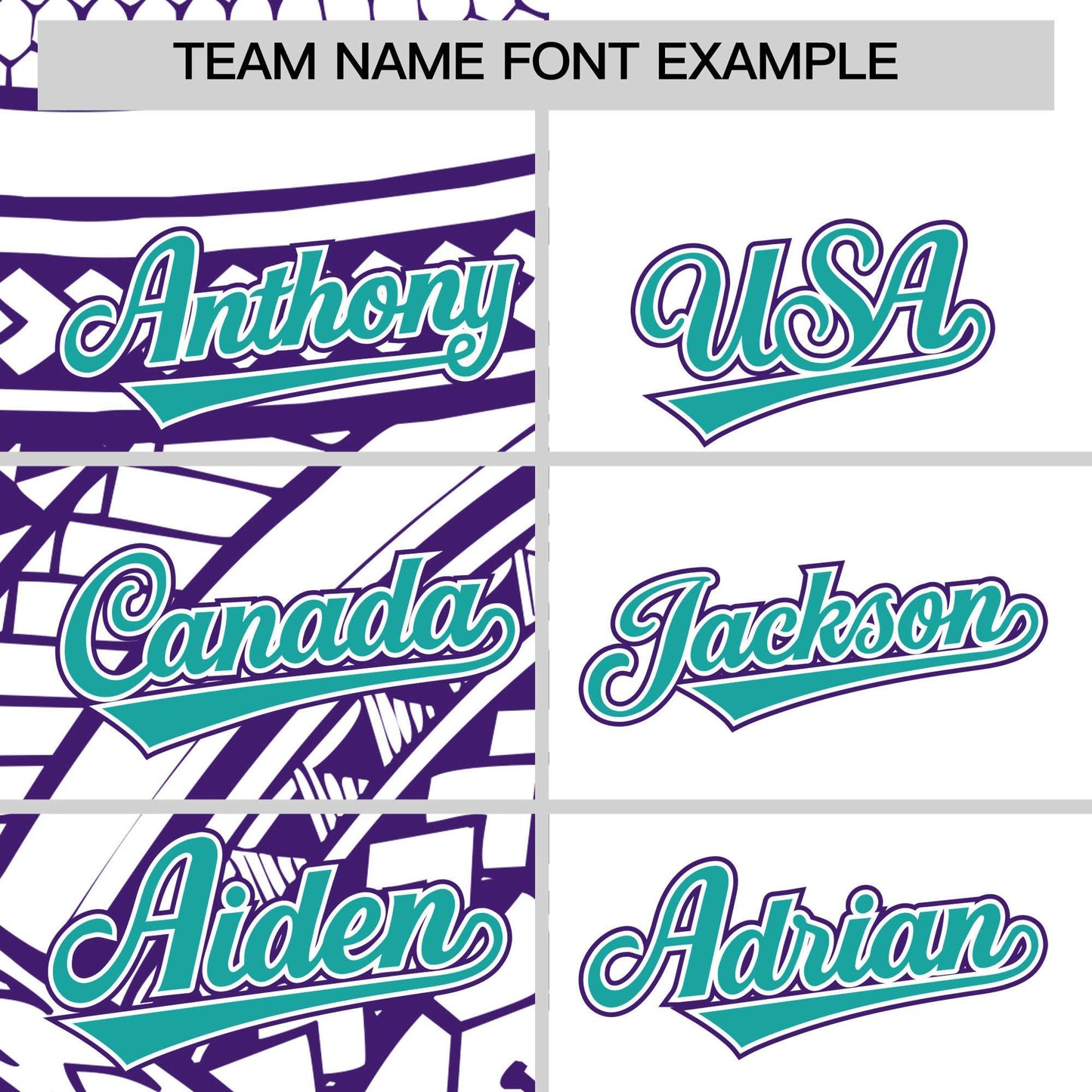 Custom White Purple Split Fashion Tribal Pattern Authentic Baseball Jersey Limited