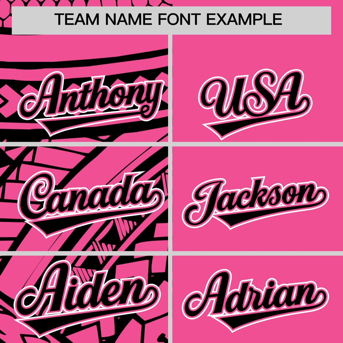 Custom Pink Black Split Fashion Tribal Pattern Authentic Baseball Jersey Limited