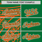 Custom Kelly Green Orange Split Fashion Tribal Pattern Authentic Baseball Jersey Limited