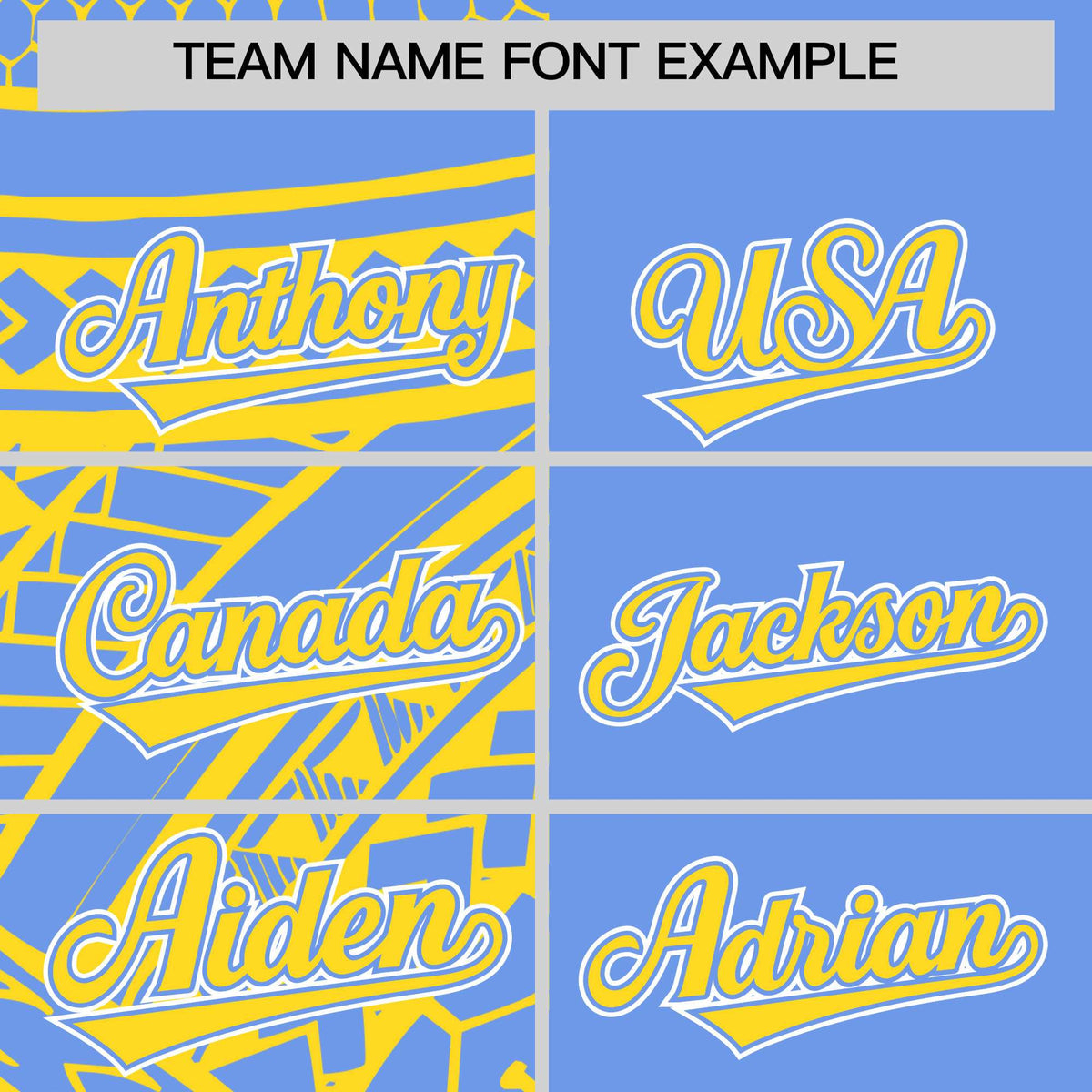 Custom Light Blue Gold Split Fashion Tribal Pattern Authentic Baseball Jersey Limited