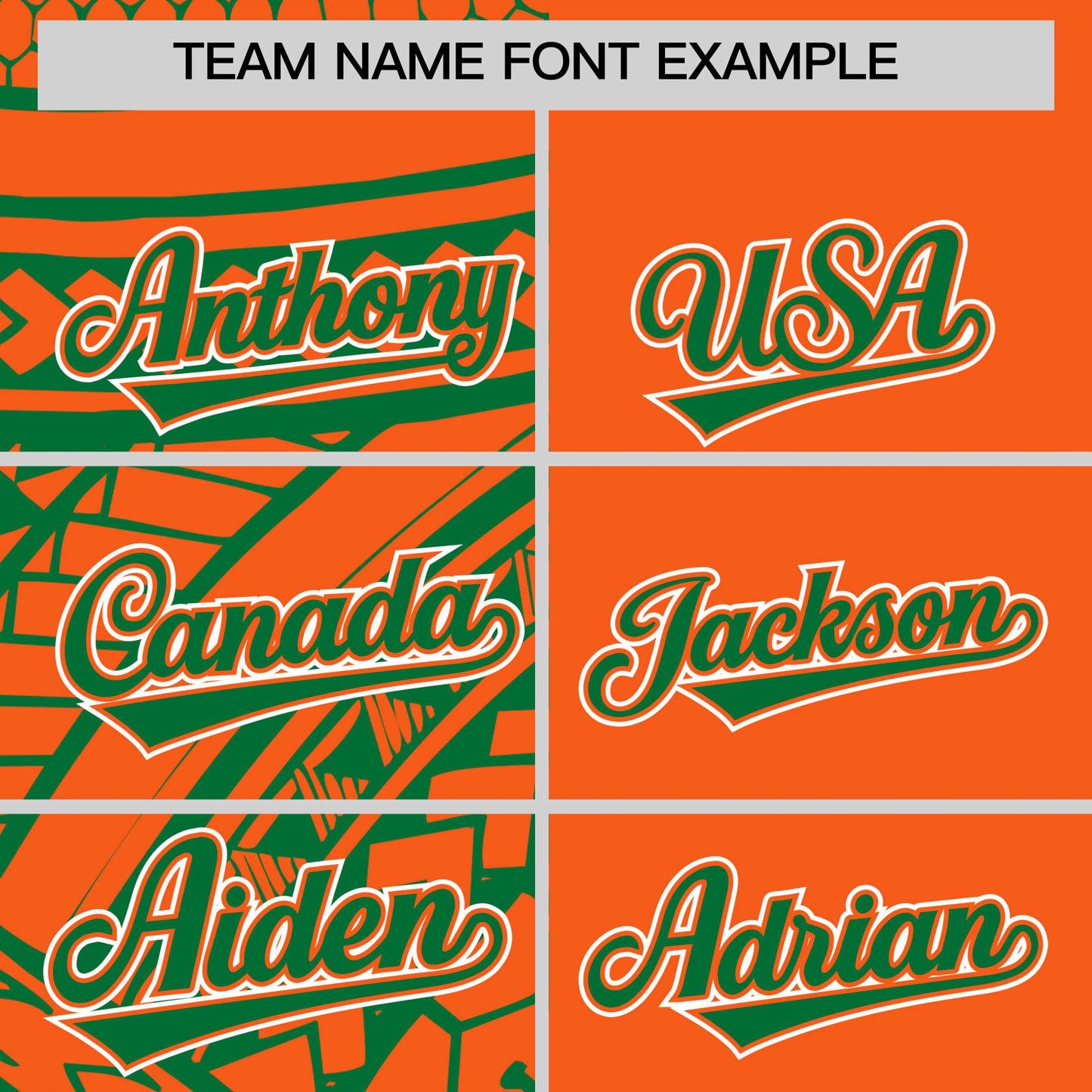 Custom Orange Kelly Green Split Fashion Tribal Pattern Authentic Baseball Jersey Limited