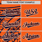 Custom Orange Navy Split Fashion Tribal Pattern Authentic Baseball Jersey Limited
